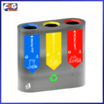 Electrostatic coated metal recycling bin